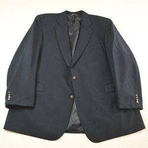 Comfort Zone George Foreman 54L Navy Blue Gold Button Blazer Jacket Sport Coat
